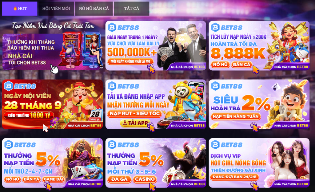 Những nét đặc sắc riêng biệt chỉ Bet88247 có được